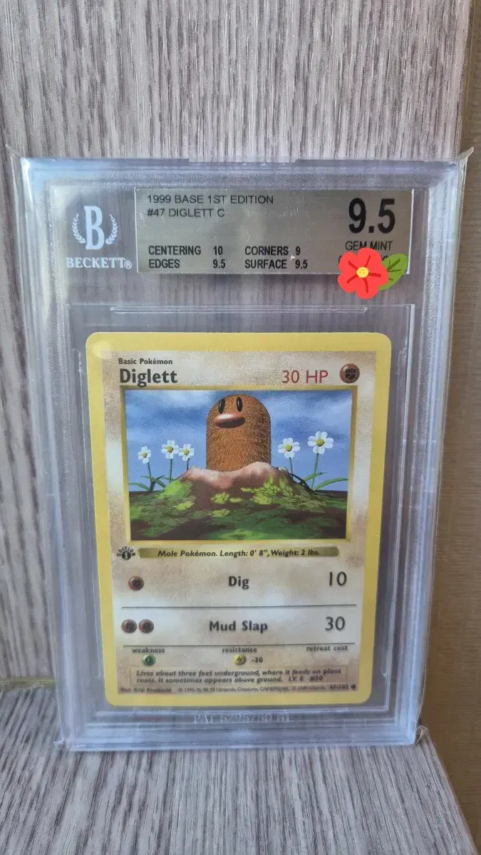 1st edition 초판 포켓몬카드 1999년 디그다 BGS 9.5